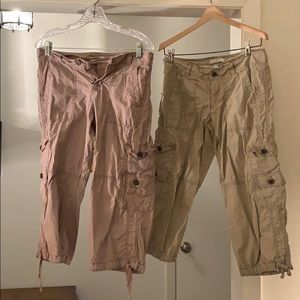 2 Pairs Cargo Capris